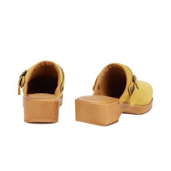 Re/Done Womens 70\'s Classic Clogs 38 Yellow Suede - NIB $415